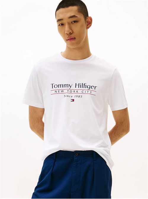 t-shirt man white TOMMY HILFIGER | MW0MW38621YBR